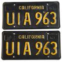 1963 - 1969 CA License Plates For Sale