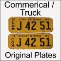 1947 - 1955 Original Commercial / Truck Plates