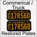 1940 - 1946 Restored Commercial / Truck Plates