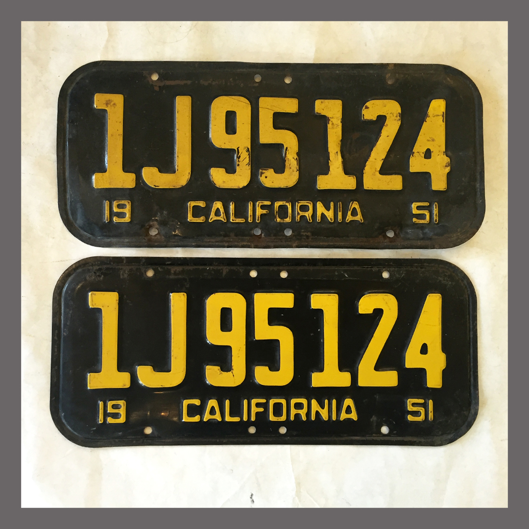 Vintage California License Plates For Sale 106
