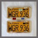 California YOM License Plate Frames Pair 1956 - Current for DMV Month Year Stickers