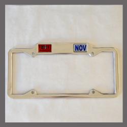 California YOM License Plate Frame 1929 - 1939 for DMV Month Year Stickers