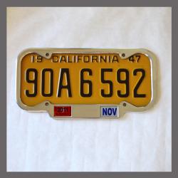 California YOM License Plate Frame 1940 - 1955 for DMV Month Year Stickers