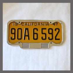 California YOM License Plate Frame 1940 - 1955 for DMV Month Year Stickers