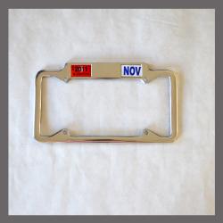 California YOM License Plate Frame 1956 - Current for DMV Month Year Stickers