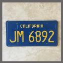 1970 - 1980 California YOM Trailer License Plate For Sale - Original Vintage JM6892