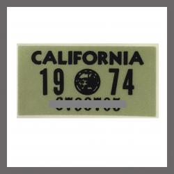 1975 california license plate registration yom sticker FREE SHIP WITH TRACKING