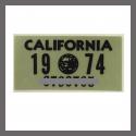 1974 CA YOM DMV Sticker - License Plate Registration