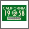 1958 California YOM DMV Motorcycle Sticker For Sale