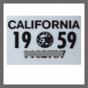 1959 California YOM DMV Motorcycle Sticker For Sale