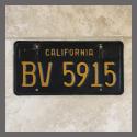 1963 California YOM Trailer License Plate For Sale - Original Vintage BV5915