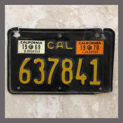 1963 California YOM Motorcycle License Plate For Sale - 637841