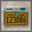 California Motorcycle YOM License Plate Frame for DMV Month Year Stickers