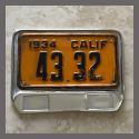 California Motorcycle YOM License Plate Frame for DMV Month Year Stickers