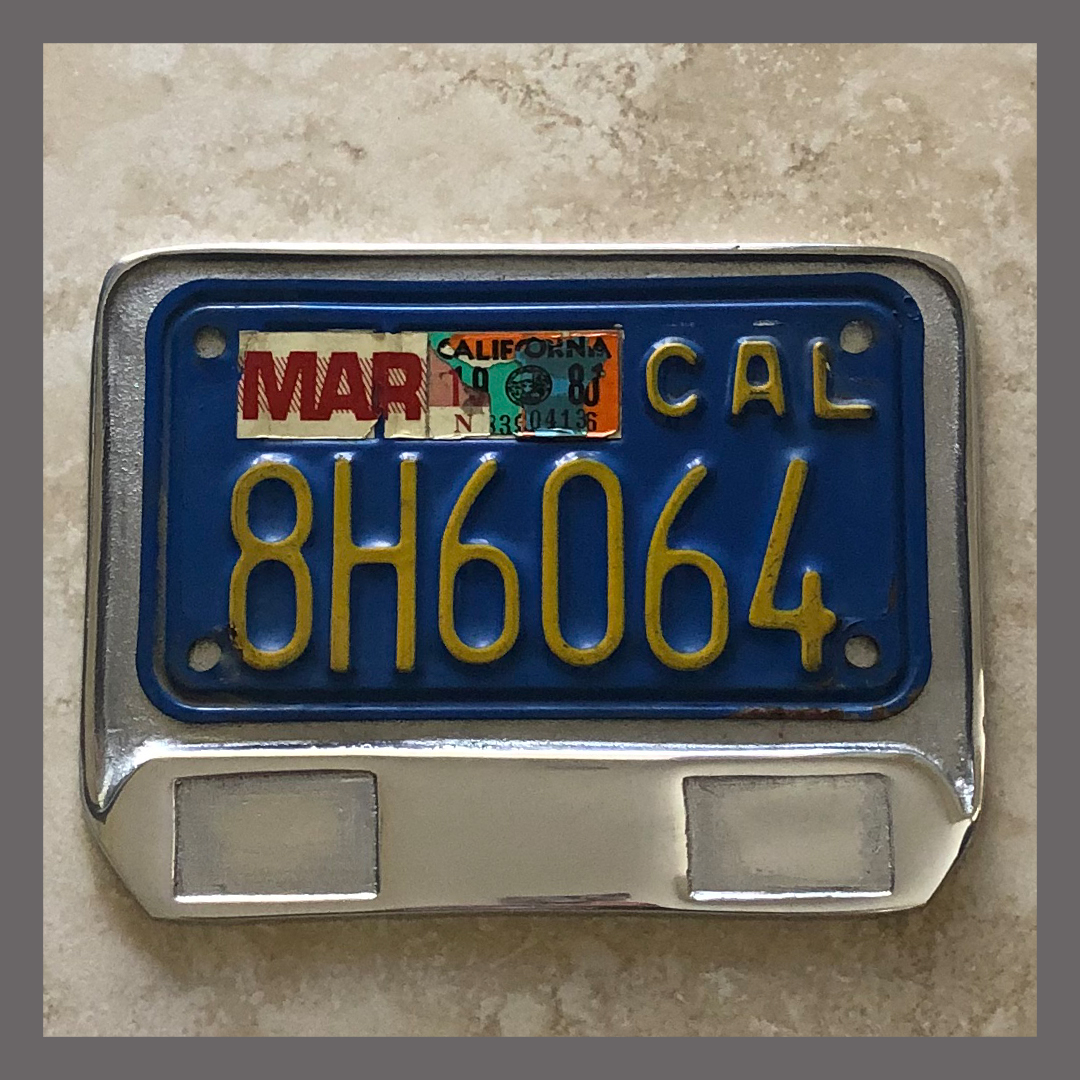 1962 california Motor Cycle  license plate registration sticker 