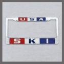 USA Ski License Plate Frame