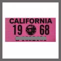 1968 California YOM DMV Motorcycle Sticker For Sale