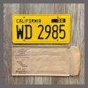 1956 California YOM Trailer License Plate For Sale - Original Vintage WD2985 NOS
