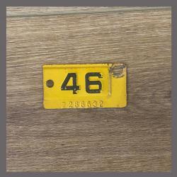 1946 Original California YOM DMV License Plate Metal Corner Tag