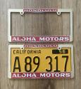 Aloha Motors License Plate Frames Pair