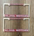 Aloha Motors License Plate Frames Pair