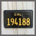 1963 California YOM Motorcycle License Plate For Sale - 194188