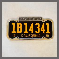 Orange County Polished License Plate Frame