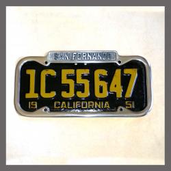 San Fernando California Polished License Plate Frame