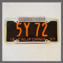 South Bay California Polished License Plate Frame