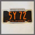 Long Beach California Polished License Plate Frame