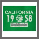 1958 CA YOM DMV Sticker - License Plate Registration