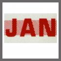 January CA Red DMV Month Sticker - License Plate Registration