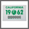 1962 California YOM DMV Motorcycle Sticker For Sale