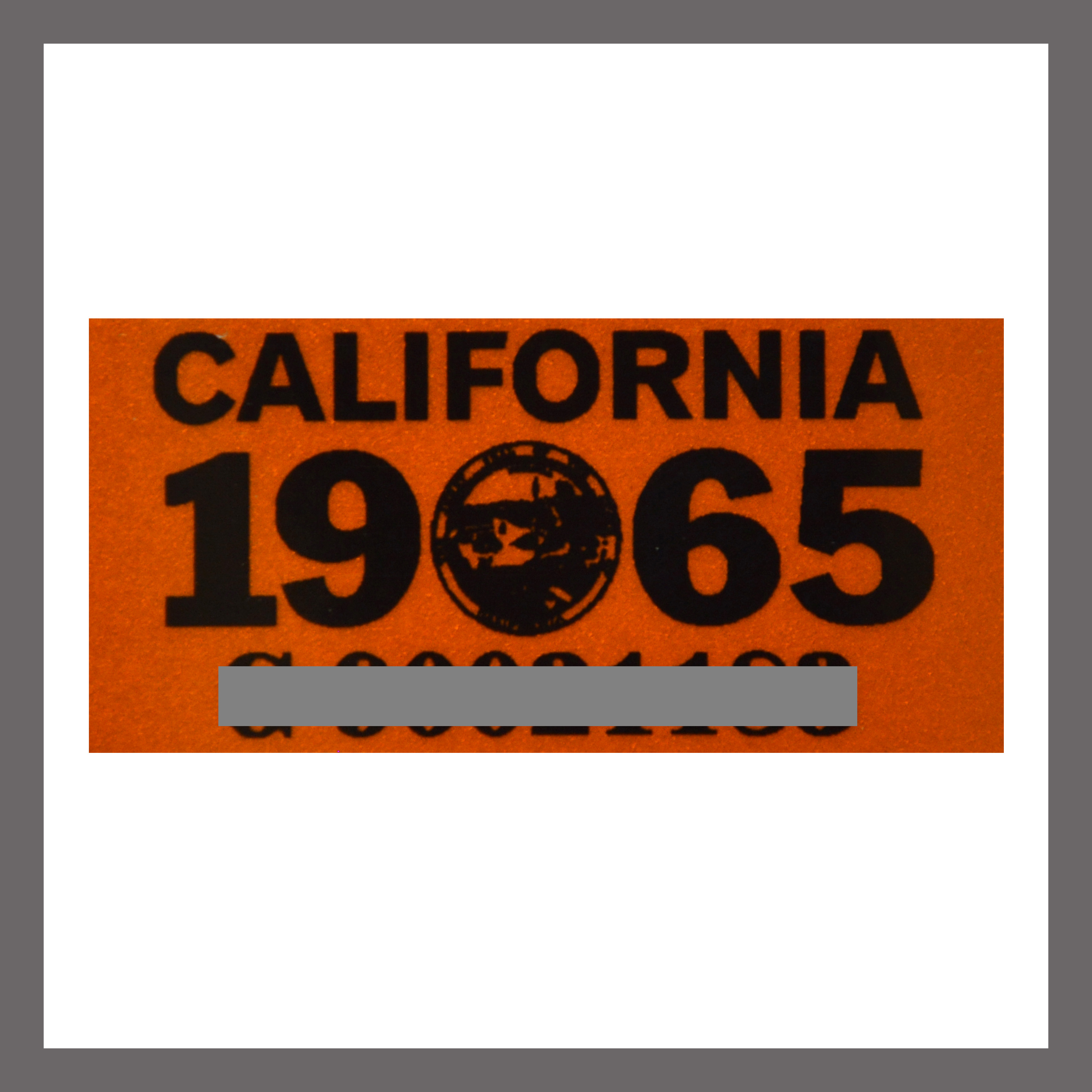 California DMV License Plate Sticker