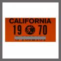1970 California YOM License Plate DMV Sticker For Sale