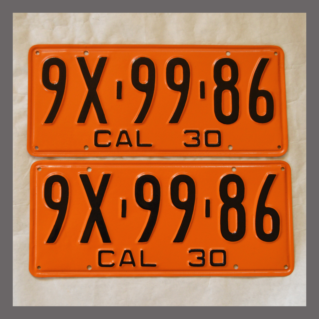 Vintage California License Plates For Sale 2