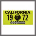 1972 California YOM License Plate DMV Sticker For Sale