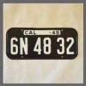1945 1946 California YOM License Plate For Sale - Repainted Vintage 6N4832