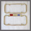California YOM License Plate Frames Pair 1940 - 1955 for DMV Month Year Stickers